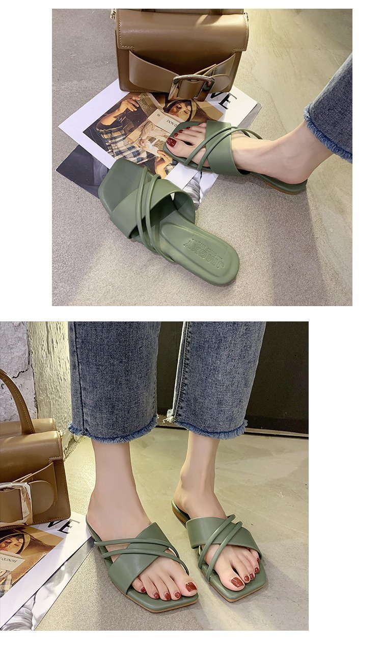 cross soft flat non-slip slippers NSPE34983