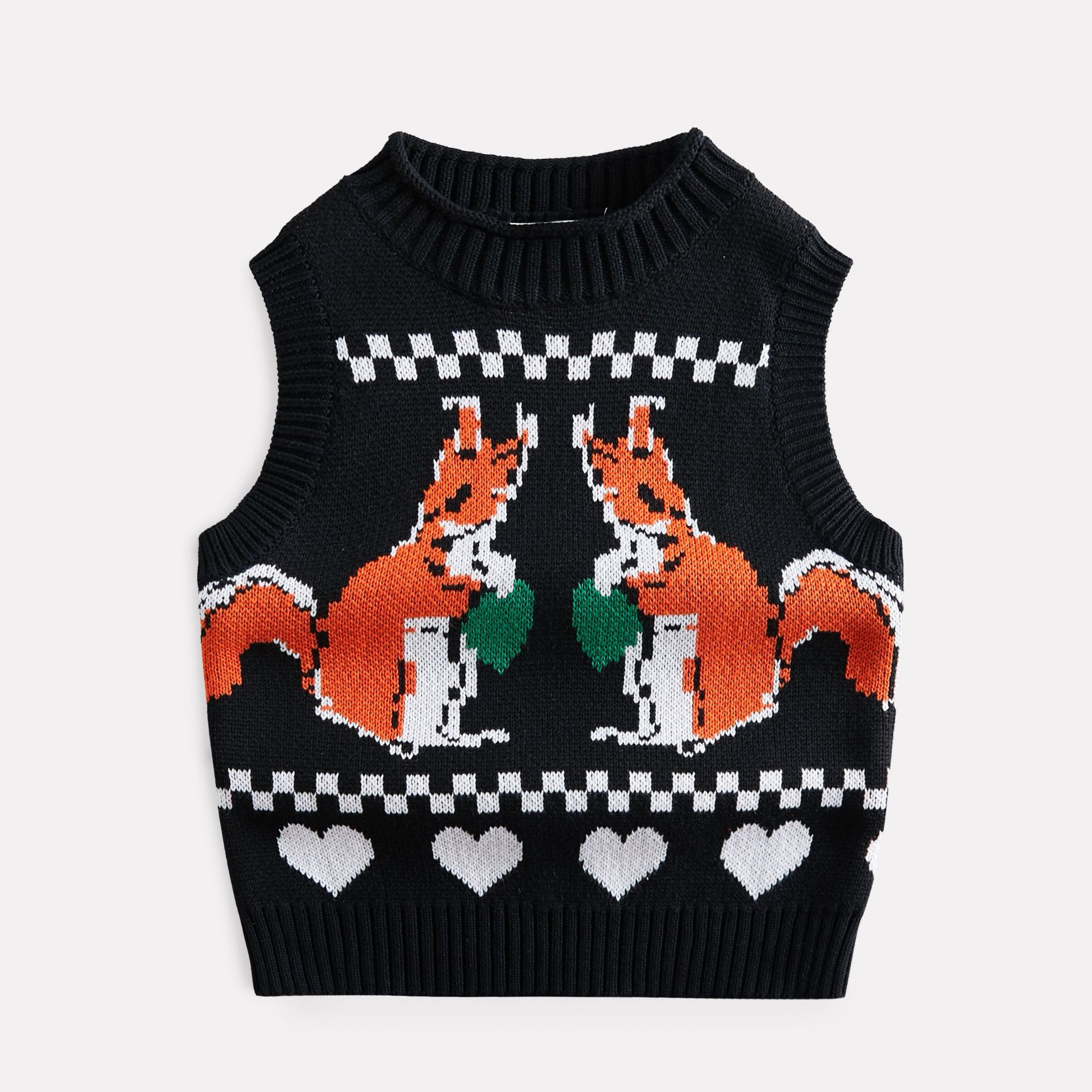 2020春季新款男童卡通马甲式毛线衣 高领百搭套头毛衣 一件代发|ru