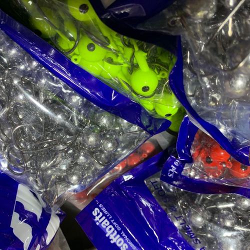 Supply of fishing gear 50 bags full gram lead head hook sharp natural color lead head hook soft bait Luya hook upward hook