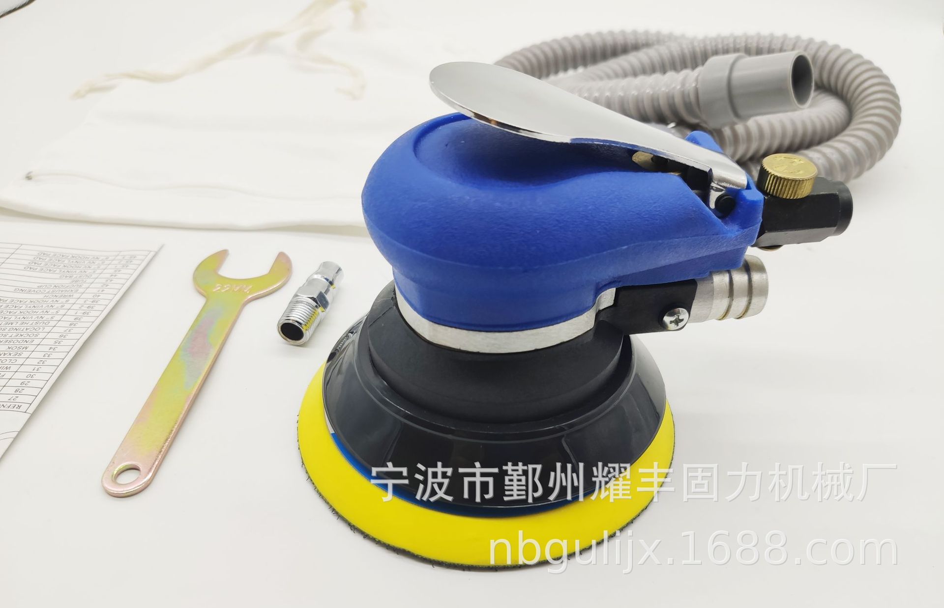 5寸气动吸尘砂纸机 批发供应气动工具圆盘式迷你抛光吸尘砂纸机