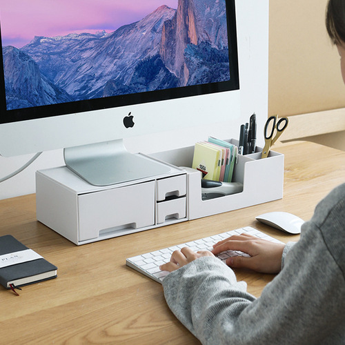 Neck protector computer monitor screen heightening shelf base desk desktop laptop desktop storage box storage