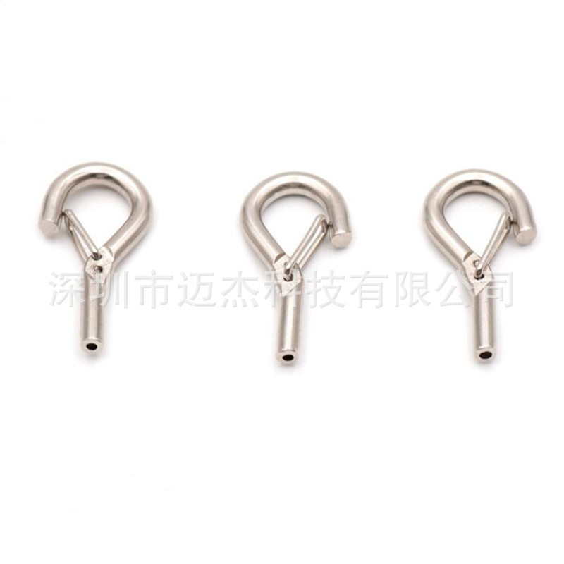钢丝绳挂钩 锁线器吊钩 消毒灯保险钩钢丝绳压制安全钩穿钢丝绳钩
