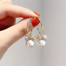 新款潮韓國東大門珍珠耳環 網紅耳圈個性時尚氣質耳釘耳墜耳飾品