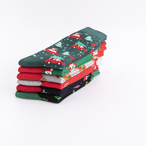 New Colorful Trendy Socks Medium and High Cotton Socks Large Size Christmas Elements Casual Trendy Men's Socks Wholesale