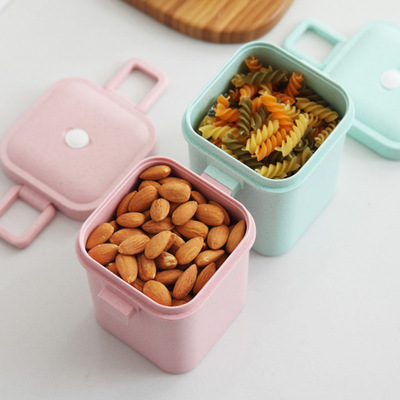 Simplicity originality wheat stalk Thomas Cup Anti scald microwave Square buckle seal up Soup pot festival gift food Canister