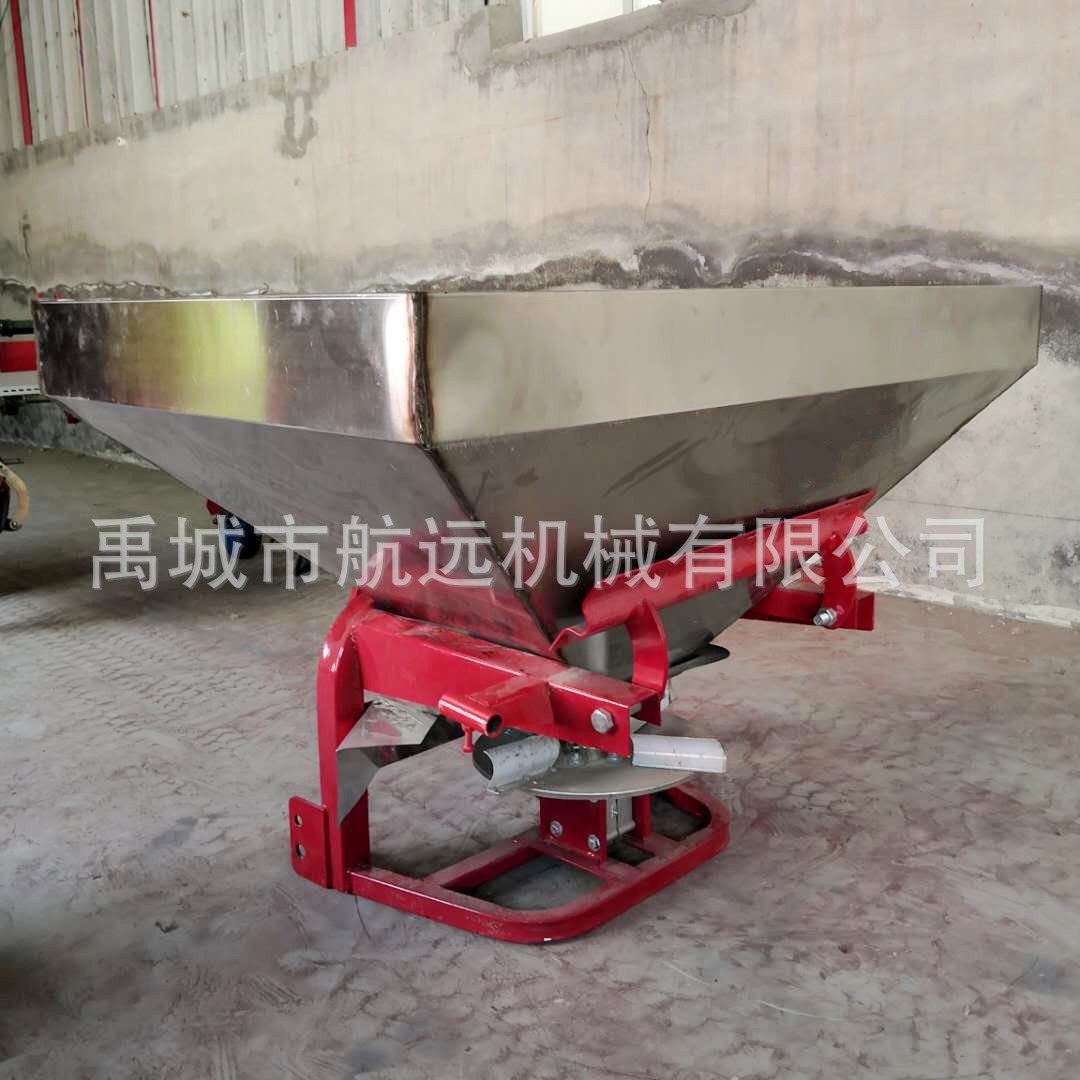 小型单盘不锈钢料斗的撒肥机 拖拉机后悬挂化肥尿素复合肥扬肥机