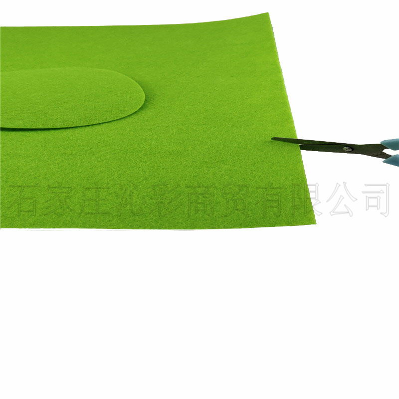 供应聚酯粘布 1MM厚毛毡布felt 浅绿色不织布 果绿色无纺布戟绒布