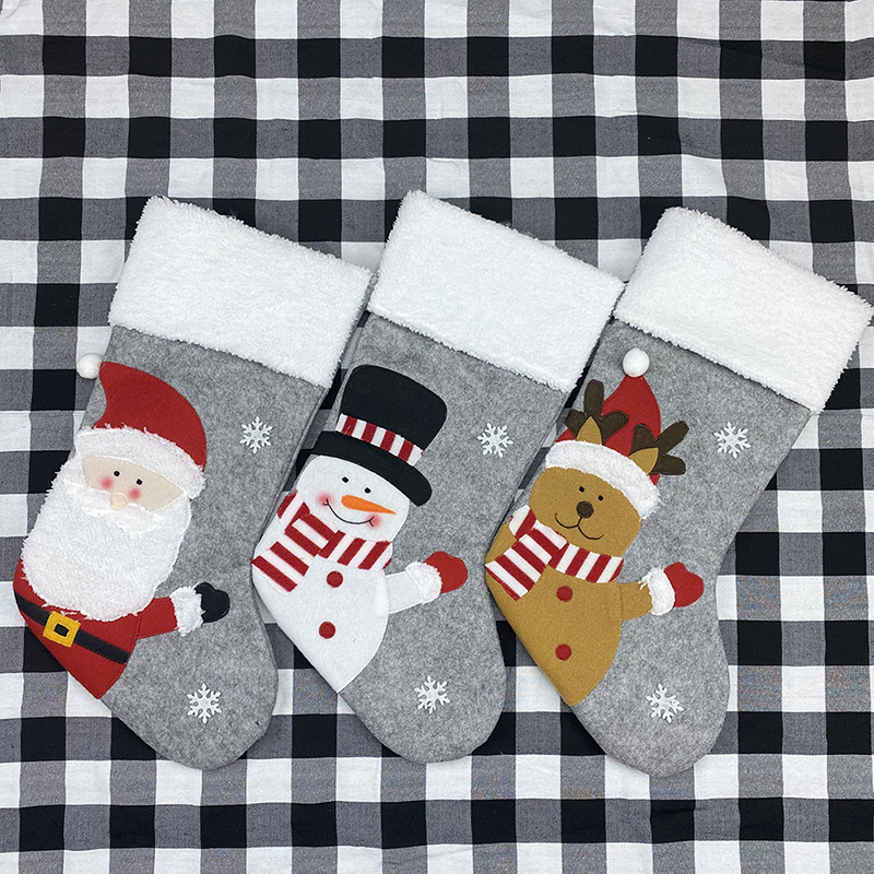 サンタクロース靴下クリスマス装飾用品ギフトバッグ装飾品ギフトバッグ靴下祝日クリスマス靴下|undefined