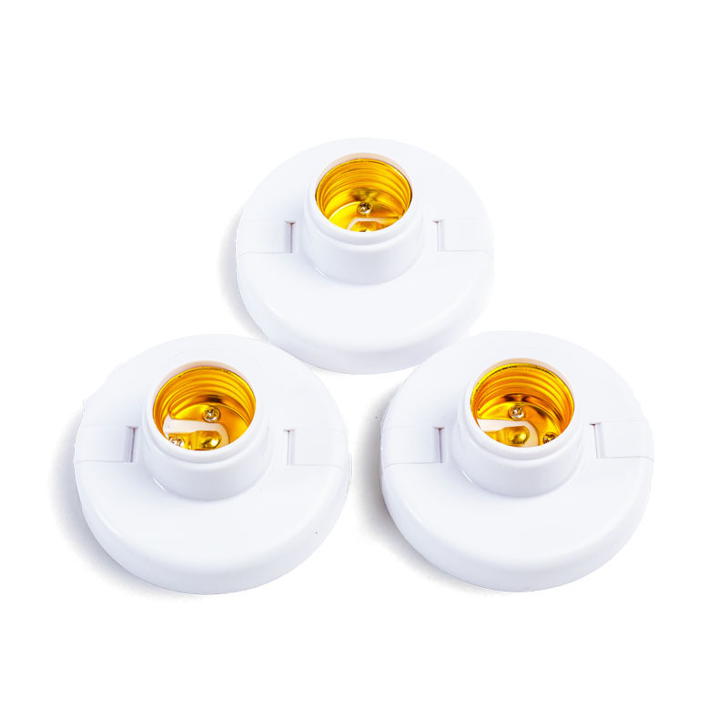 goods in stock E27 General new PP Material screw mouth lamp holder paperback Screw Base Beautiful lid Base