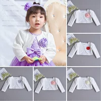 304-Кружевная шаль детское кардиган Короткая куртка для детей дикая корейская версия кружевной плащ с длинными рукавами детское пальто