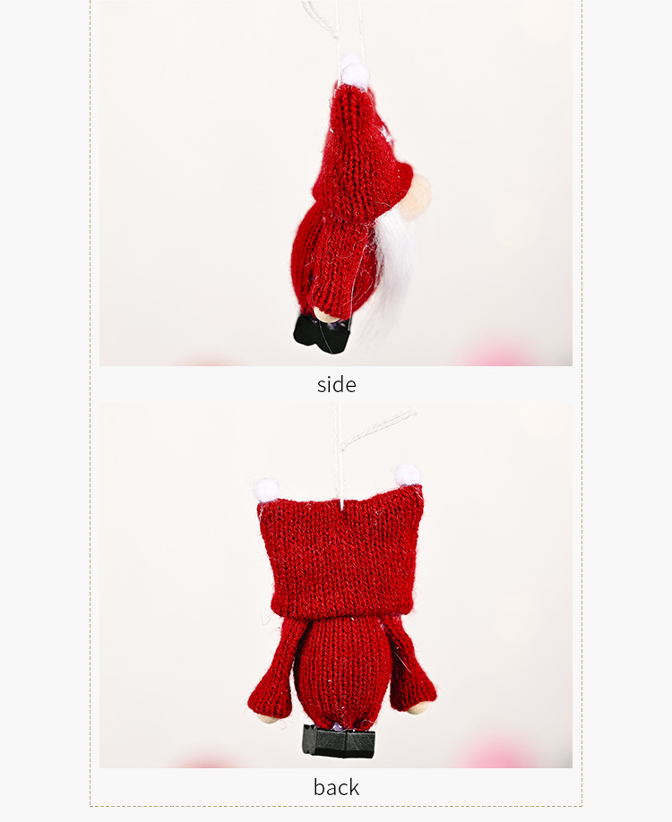 Christmas Knitted Faceless Doll Ornaments display picture 3