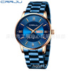 CRRJU/Card Jun 2175 Men's Business Double Calendar Write Steel Band Roman Character Dial Waterproof Men Watch