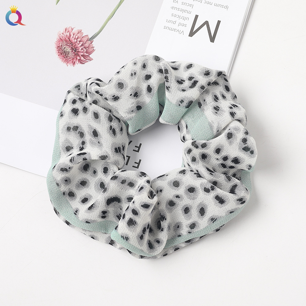 New Fashion Printed Chiffon Hair Ring Fabric Cheap Sweet Hair Ring Wholesale display picture 11