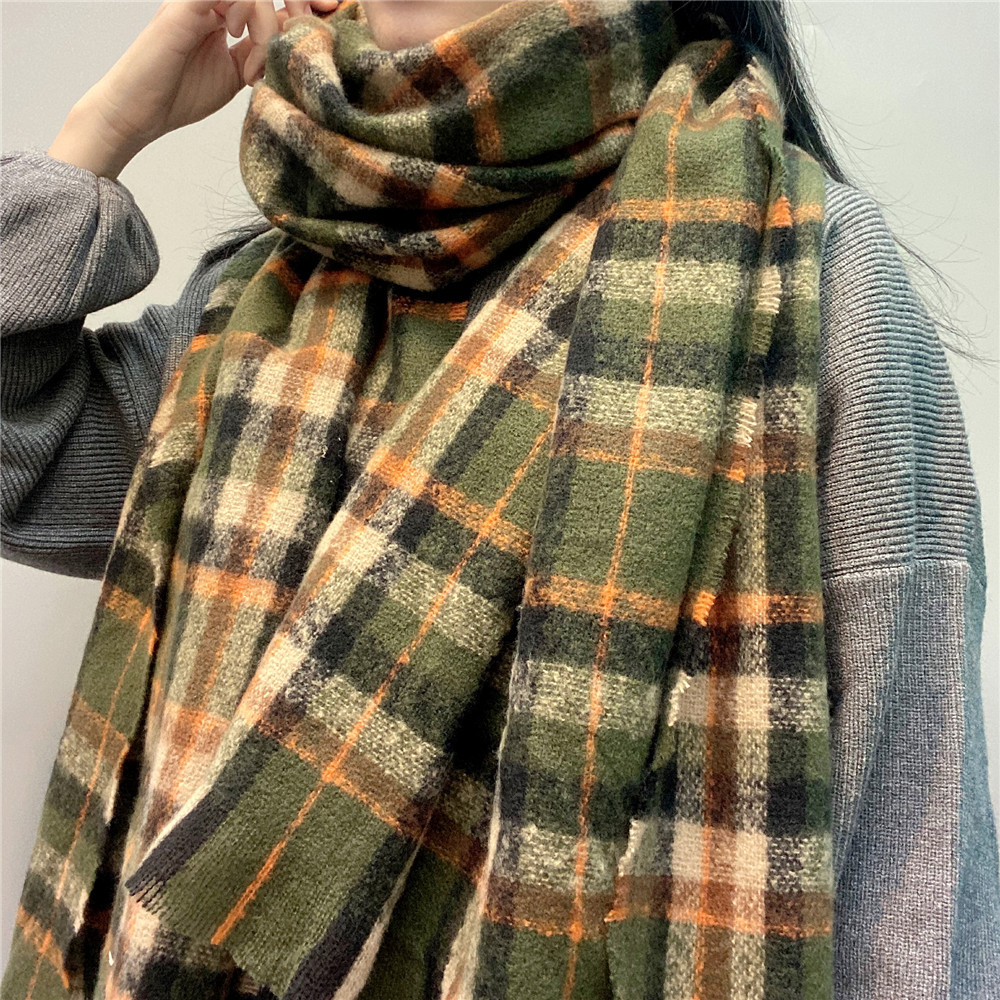 Plaid Cashmere Scarf display picture 14