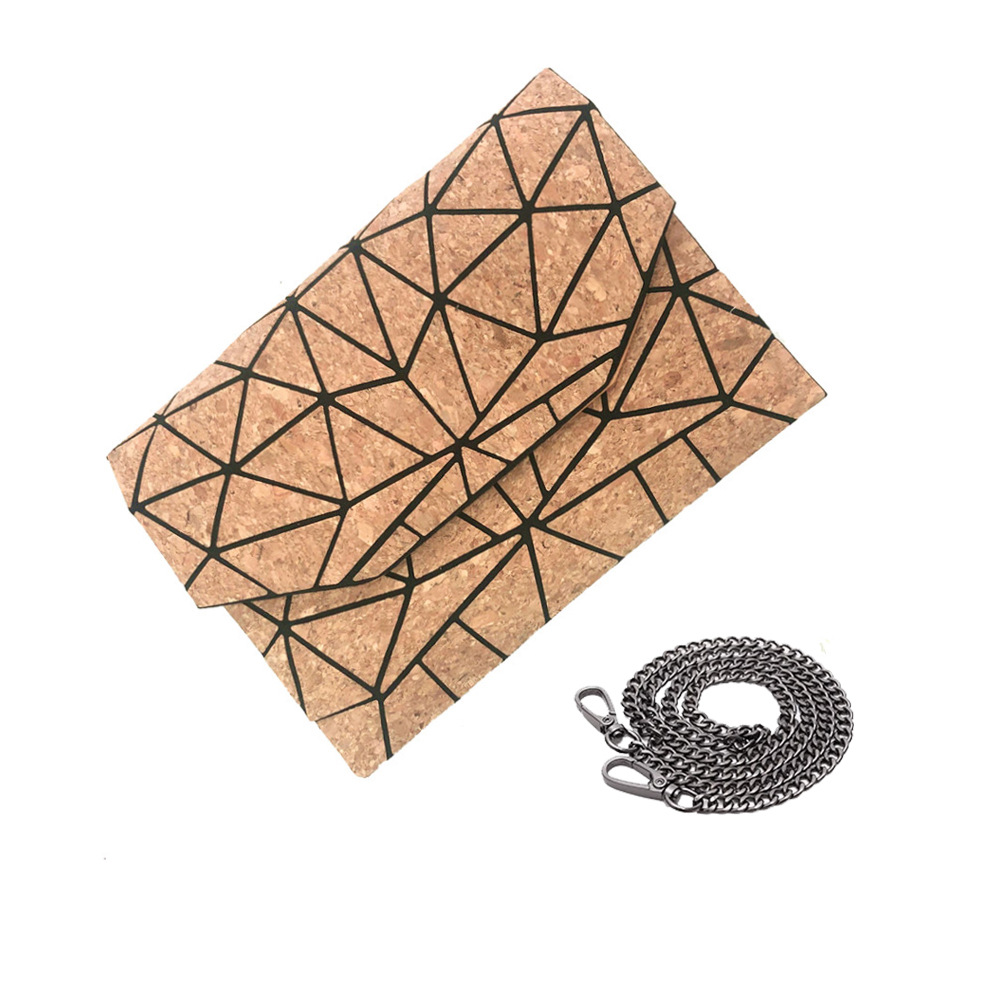 2024 neue personalisierte umweltfreundliche Diamantgitter-Spleißen geometrische Holzmaserung diagonale Kreuz Damenkette_voghion.com