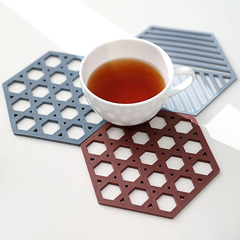 創意幾何圖案加厚杯墊家用純色隔熱防燙墊子廚房鍋墊家用防滑桌墊