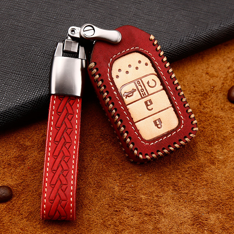 Suitable For Honda Key Cover Civic10th Generation Accord CRVCrown Road URVBinzhi XRHaoying Lingpa Fit Leather Bag