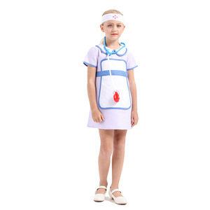 Halloween new children’s clothing Girls Purple nurse Cosplay role play cos costume ball dress