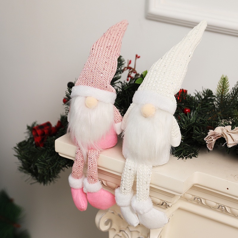 クリスマスの飾り物北欧風の飾りぬいぐるみクリスマスの飾り顔のない老人人形のショーウインドーの置物