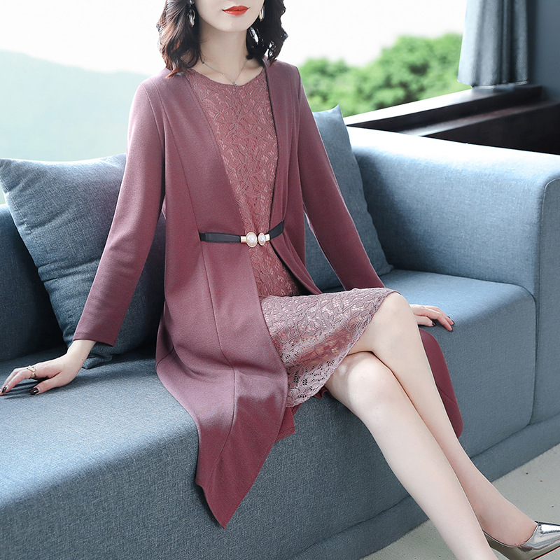 Mom outfit 2020 new pattern Autumn Dress Kuotai Tai Western style skirt middle age spring and autumn Two piece set
