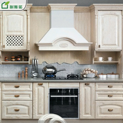 北京厂家直供定制款 实木木纹橱柜 石英石台面整体厨房整体橱柜|ru