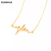 Cross -border temperament, fashion ECG necklace alloy Lightning necklace women's foreign trade source