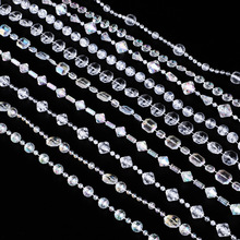 婚慶亞克力連線珠鏈水晶珠串 多款式透明水晶珠簾珠串裝飾批發