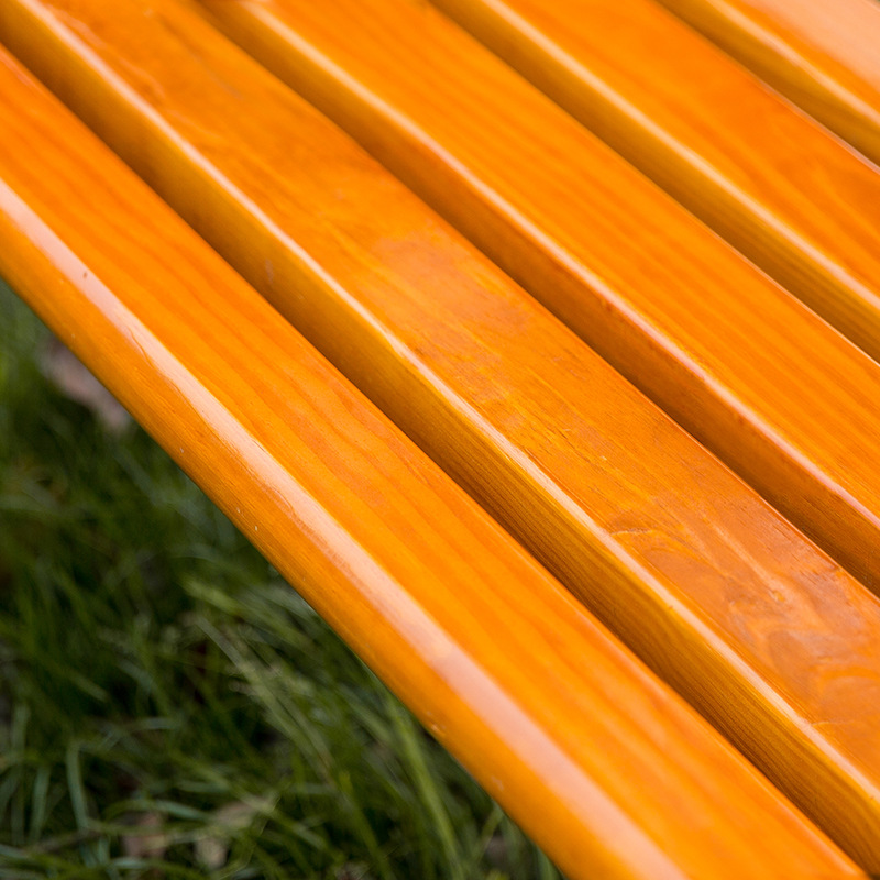 Park chair outdoor chair, chair bar floor solid wood plastic wood square wooden bar round wood strip leisure outdoor chair noodles