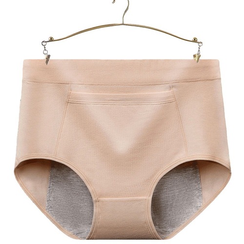 200 pounds mid-waist large size menstrual pants pure cotton crotch underwear women's menstrual period leak-proof sanitary pants for aunties