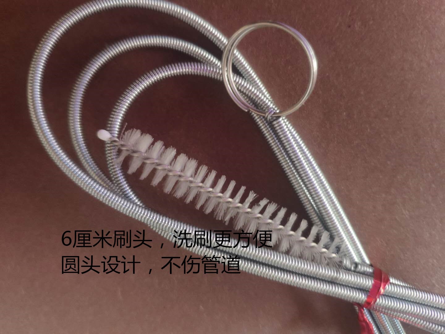 冰箱管道疏通器现货批发镀锌银色1米清洁刷排水孔家用清理器工具