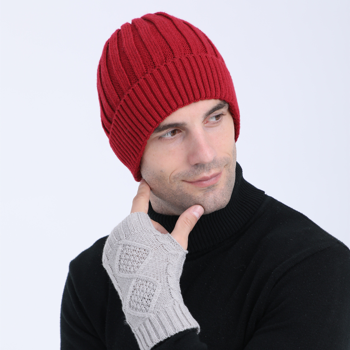 Berretto beanie in maglia di lana per uomo e donna_voghion.com
