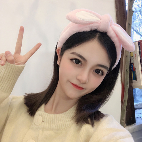 Face wash headband female internet celebrity simple Korean headwear makeup mask pressure hair bundle antler headband headband headgear