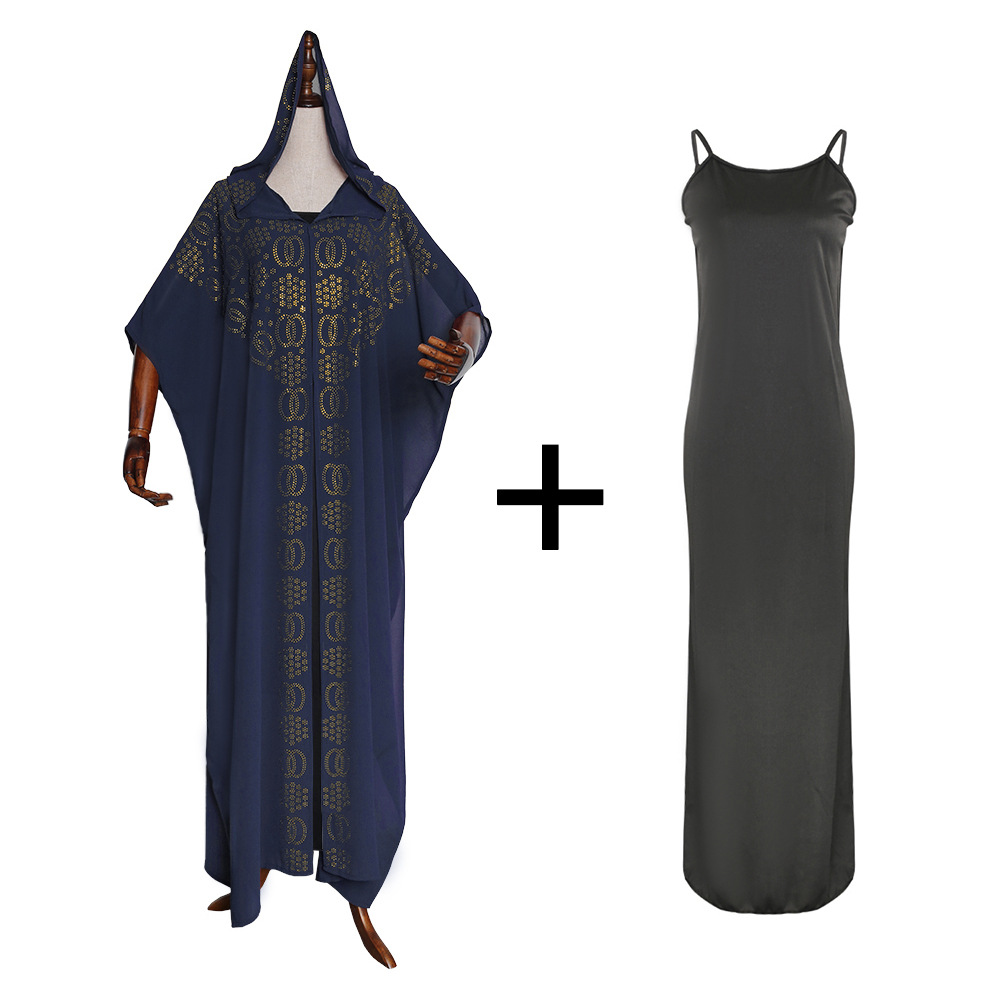 Vêtements pour femmes nouvelle cape perle chaude diamant manches chauve-souris robe_voghion.com