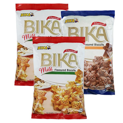 [] BIKA Malaysia Imported Bear biscuits leisure time children Chips snacks