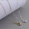 Necklace, chain for key bag , ring, pendant, silver 925 sample, 925 sample silver, Korean style, simple and elegant design