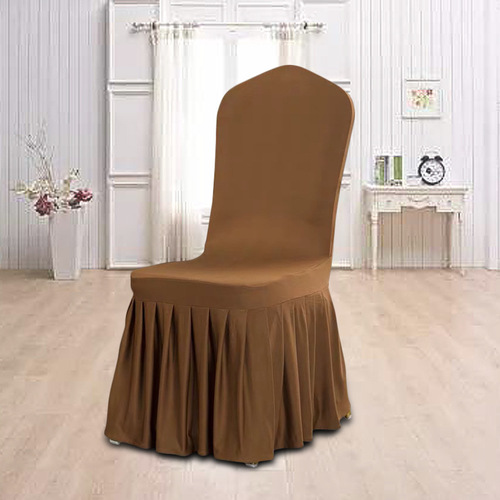 Pure Color Modern Simple Full Package General Use Hotel Restaurant Home Wedding Banquet Chair Elastic Fabric Cover Set