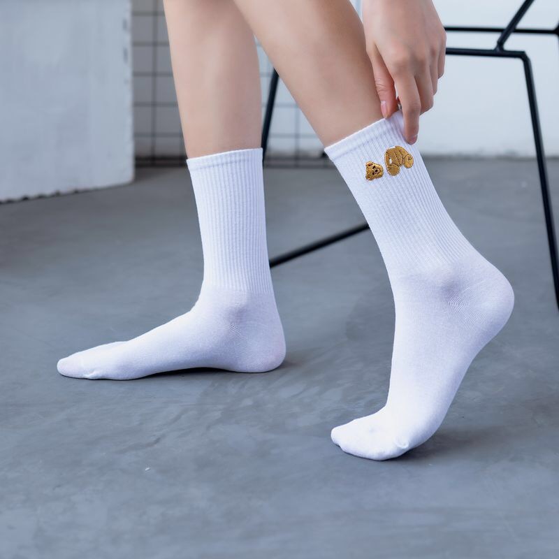 Unisex Casual Bear Cotton Crew Socks A Pair display picture 7