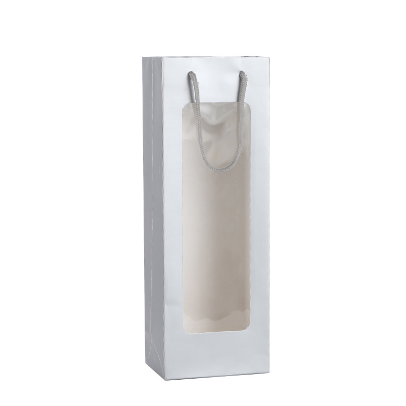 Bolsa de regalo de ventana bolsa de regalo de vino tinto solo bolsa de ventana de flor bolsa de embalaje de champán bolso