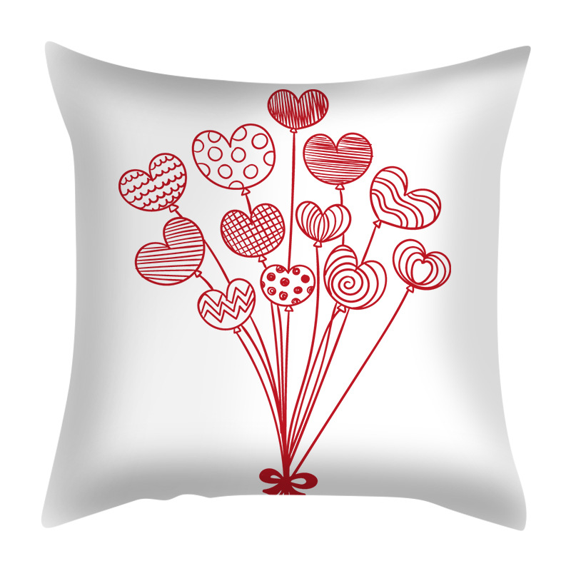 Fashion Heart Shape Fibre Peach Skin Pillow Cases display picture 1