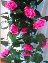 供应玫瑰把花藤,拱门花藤，婚庆背景小花藤，假花长藤