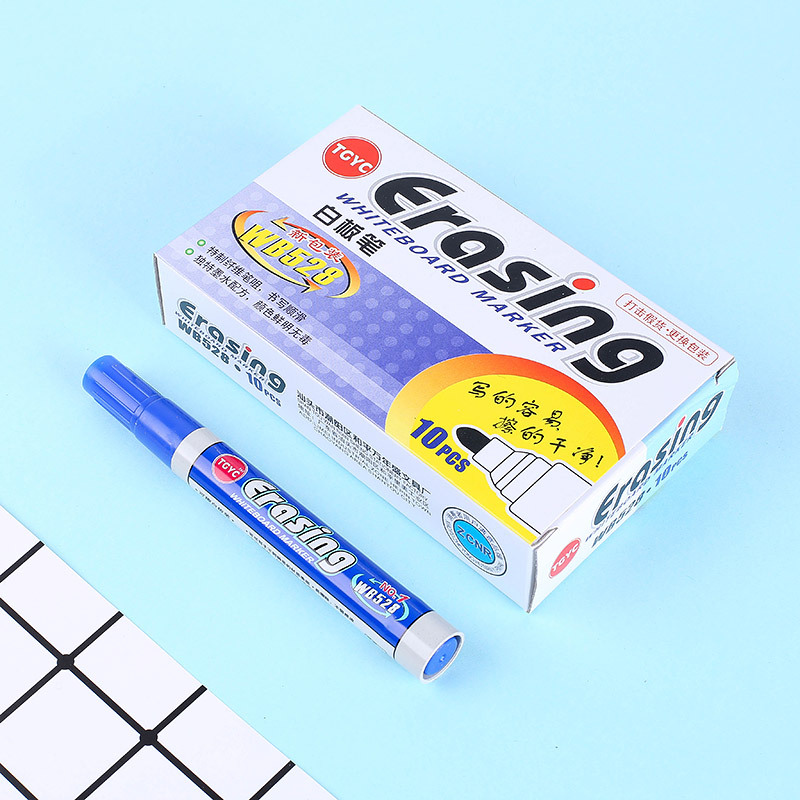 528 Whiteboard Pen Water-based Erasable Marker Pen Black, Red And Blue Three-color Optional Large Whiteboard Pen