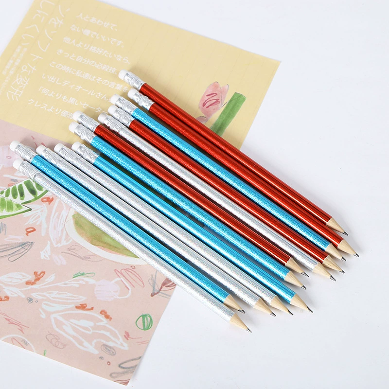 Заводское производство Лазерный карандаш Золотой порошок Карандаш Блестящий цветной свинец HB Студенческий дизайн карандаша Студенческая Настройка карандаша