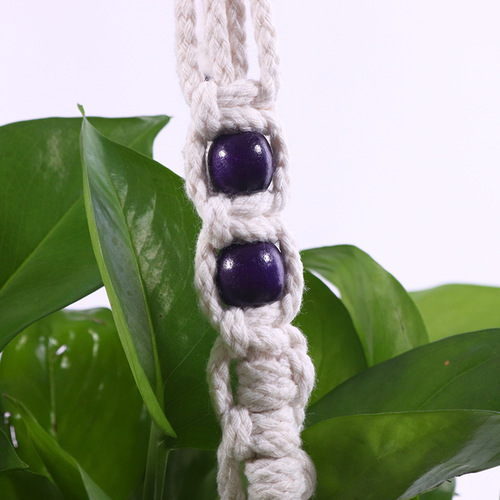Cross-border flower pot net bag, plant hanging flower pot, handmade diy woven hanging basket net bag, indoor decoration hanging basket