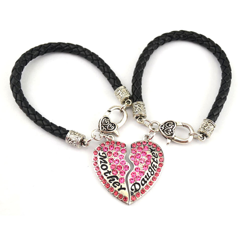 European and American version of fashion student multi-layer love bracelet sweet silver jewelry mother daughter birthday accessories gift wholesale