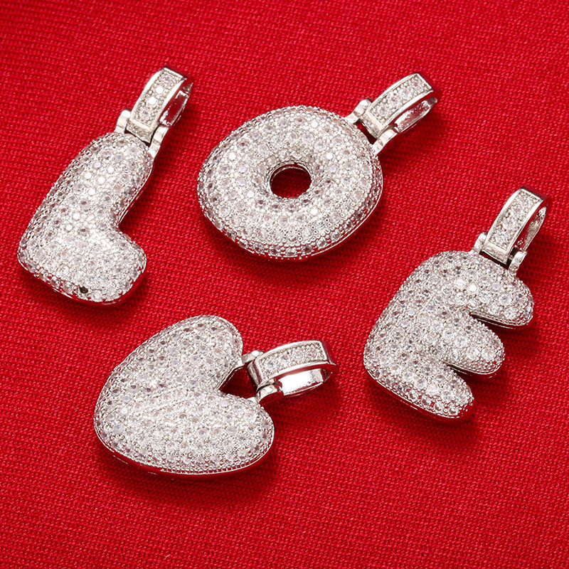 6g Weight Pendant Jewelry Making Type Zircon Inlay Material DIY Jewelry Accessories Classification 1 Piece Quantity Copper Material Letter Pattern All Seasons Season Polished Finish Plating Design Hip-Hop Style White, Gold Color 1 Piece Copper Zircon Bubble Letter Polished Pendant DIY Jewelry Accessories 20