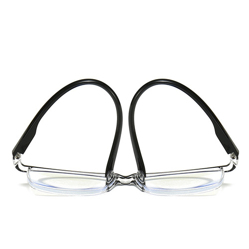 Street stall anti-blue light reading glasses Internet celebrity fashion anti-transparent plus blue film spring reading goggles for the elderly running around the world