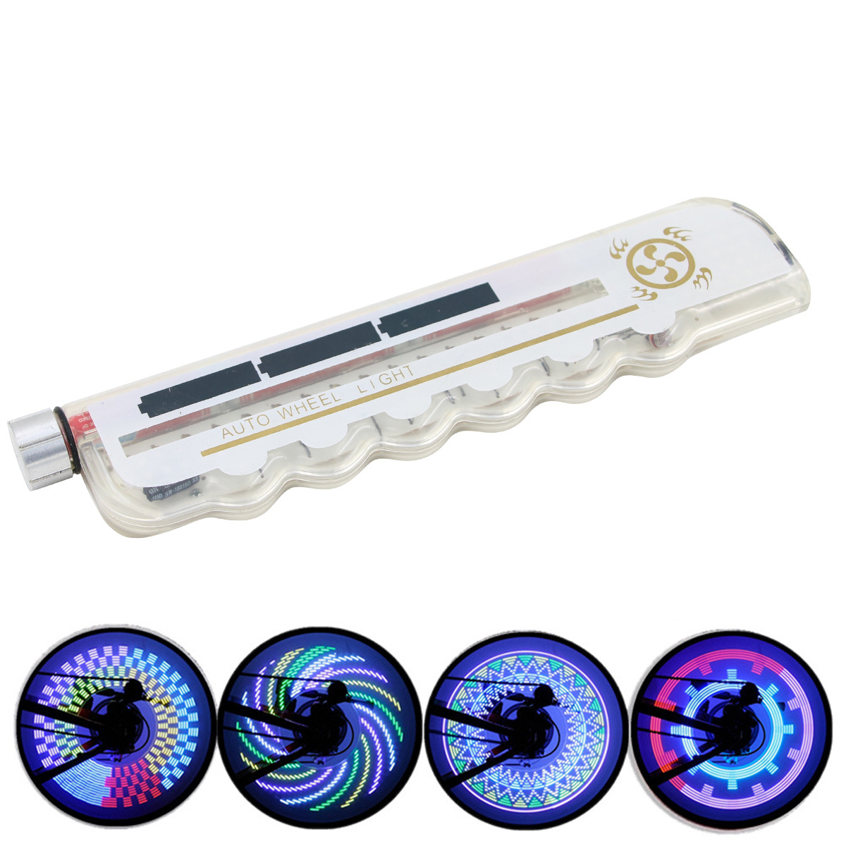 自行车风火轮32LED氛围灯轮胎七彩辐条灯双面16LED炫彩骑行装备