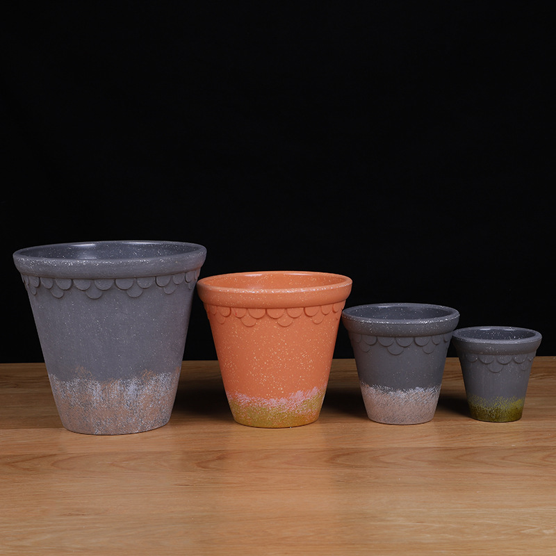 北欧简约创意密胺做旧多肉现代家用加厚个性塑料小花盆 厂家现货详情图6