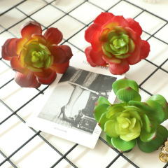 Manufacturer Round Corner Snow Lotus Indoor Plant Wall Export Artificial Flower Simulation Flower Micro Landscape Succulent Plant MW17676