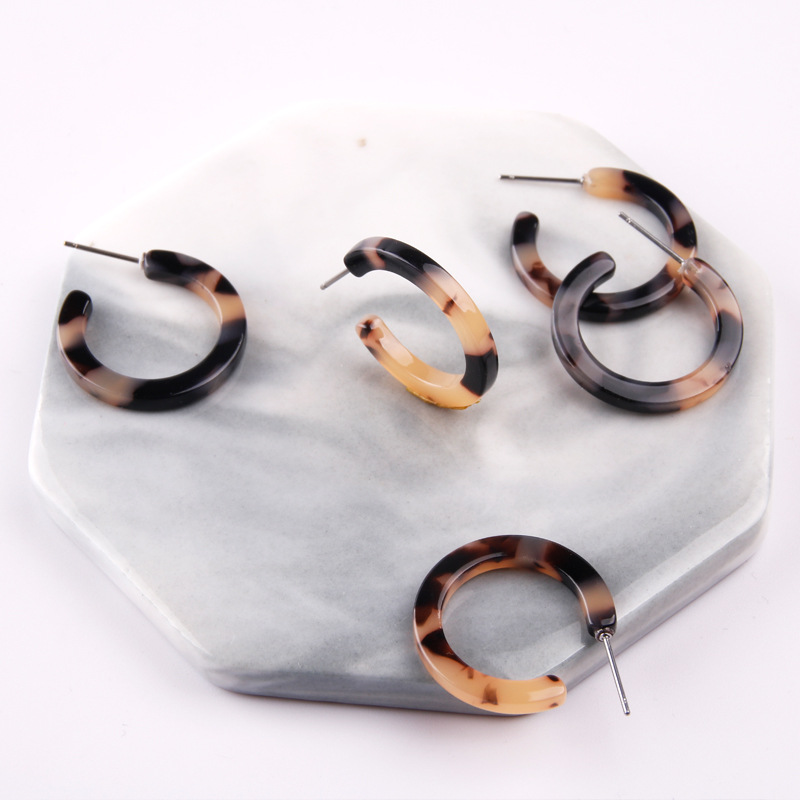 Special Offer Cross border Specifically for Selling Acetic acid Earrings Europe and America Popular Simplicity Leopard Acrylic Ear Studs Earrings
